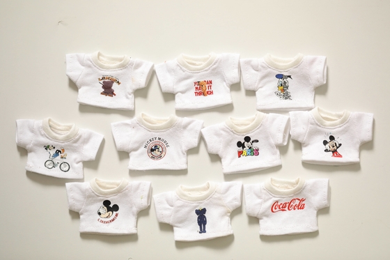 T-shirt di pupa di orso di peluche Costumi con cappuccio Abbigliamento di bambola personalizzato rimovibile