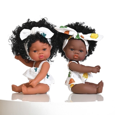 Bambina nera afroamericana da 14 pollici con logo personalizzato