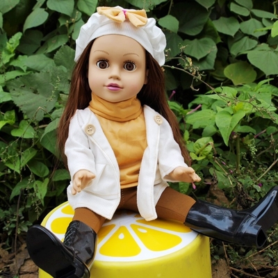 45 cm di vinile silicone bambola carina giocattoli audio logo personalizzato per bambini didattico