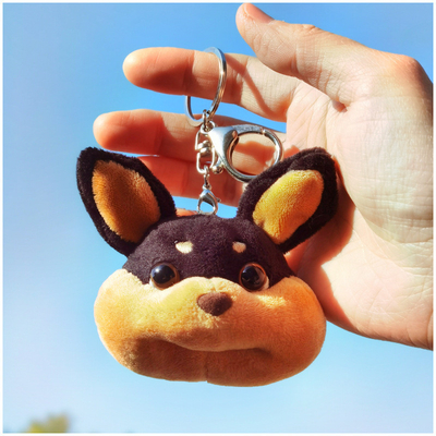 Cute Cotton Custom Plush Doll Dog Keychain Per la decorazione della borsa