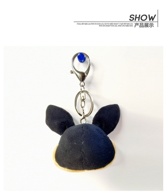 Cute Cotton Custom Plush Doll Dog Keychain Per la decorazione della borsa