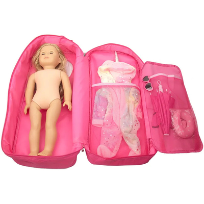 18 pollici Bambole immagazzinamento Viaggio Portatore valigia Borsa Zaino per stile americano ragazza bambini regalo