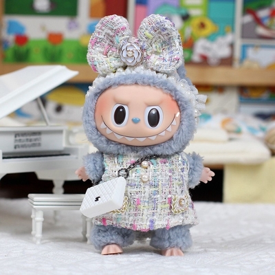 Nee Design Labubu Poppina Stoffa Maglione Stoffa giocattolo Colorato Abito Set Labubu Abito cartone animato