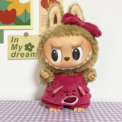 Basso MOQ Stoffa per bambole Labubu Maglione Stoffa per giocattoli Colorato Set abito Labubu Abito da cartone animato