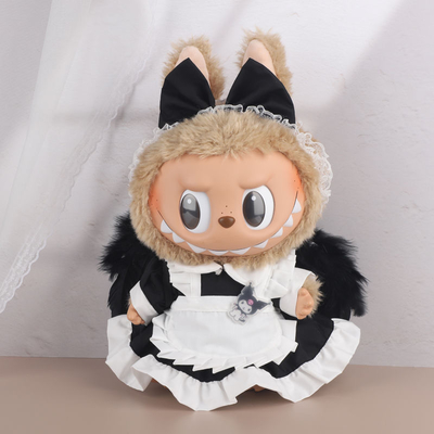 2025 Nuovo design 15cm stoffa da bambola Maglione Stoffa da giocattolo Colorato Abito Set Labubu Abito da cartone animato