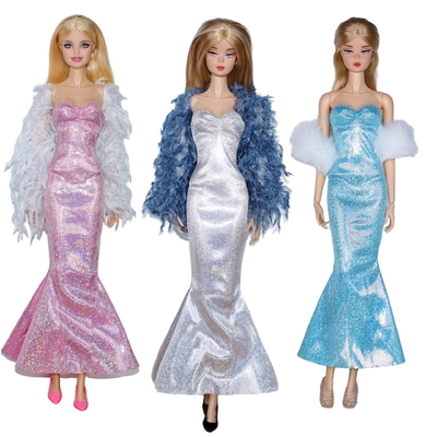 Bambole da collezione in cotone personalizzabile da 11,5 pollici con abito per bambole Barbie